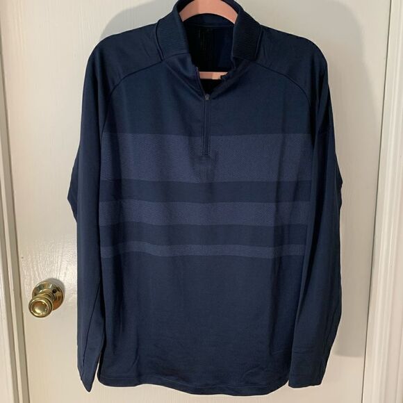 Nike EUC navy blue Dri-Fit vapor 1/2 zip golf pullover Size Medium - Picture 1 of 4